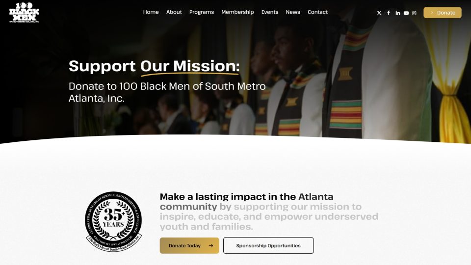100 Black Men <span style="font-size: 0.5em; " class="linebreaker">of South Metro Atlanta, Inc.</span> — Donate