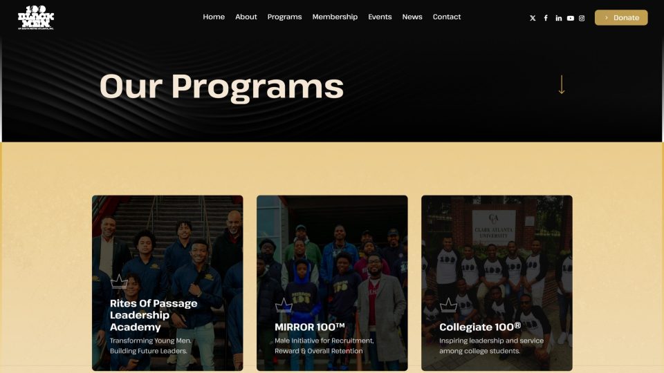 100 Black Men <span style="font-size: 0.5em; " class="linebreaker">of South Metro Atlanta, Inc.</span> — Programs