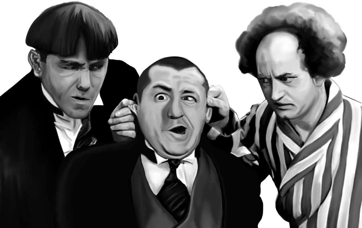 The three stooges drawing