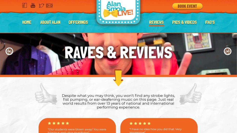 Alan Smola Website Design — Reviews