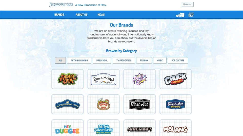 Jazwares Website — Brands