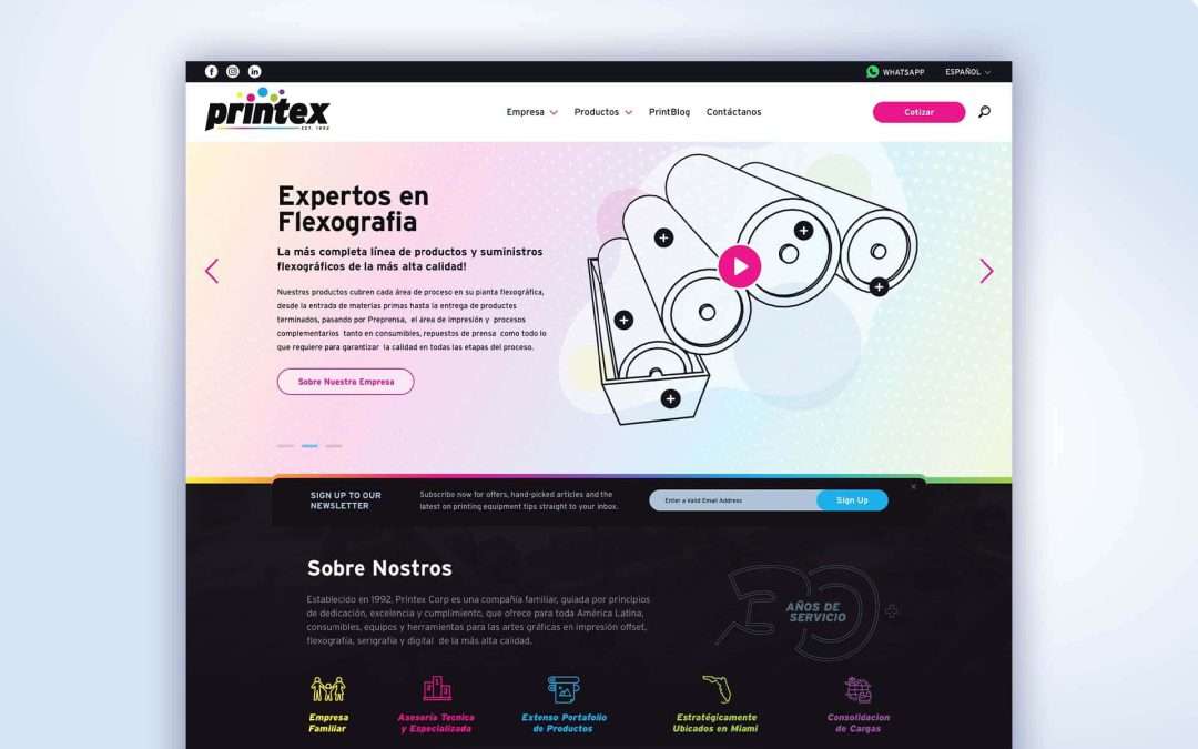 Website redesign for Printex by Victor Bustos