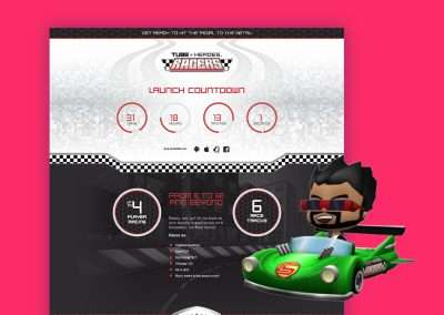 Racing Game Landing Page