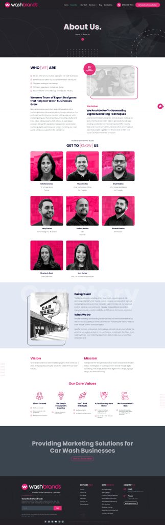 Wash Brands — About