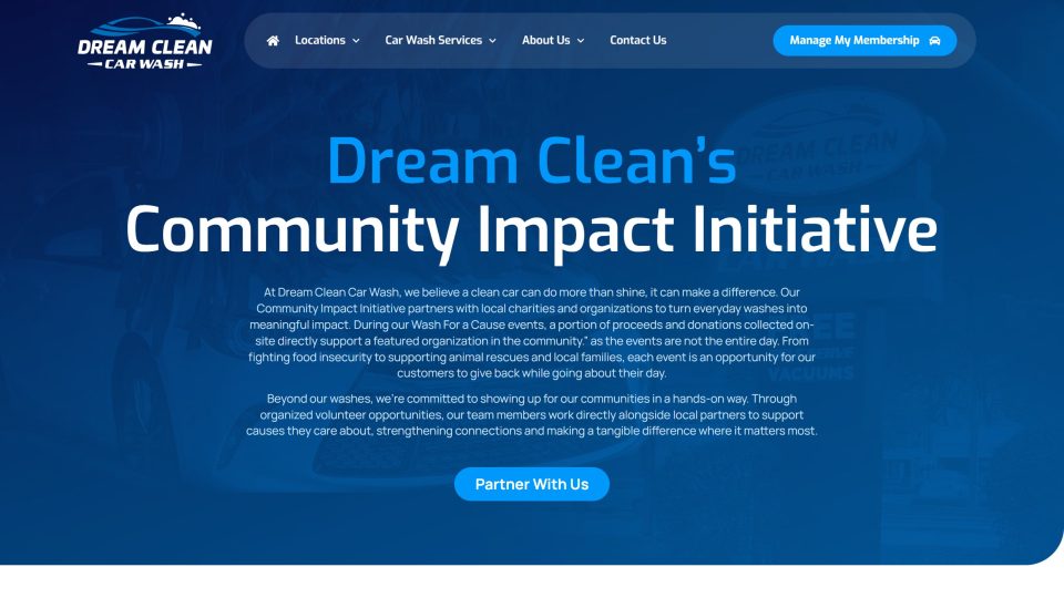 Dream Clean Car Wash — Community Impact Initiative