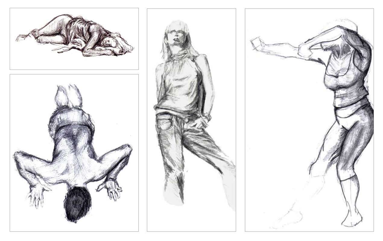 Life Drawings by Victor Bustos