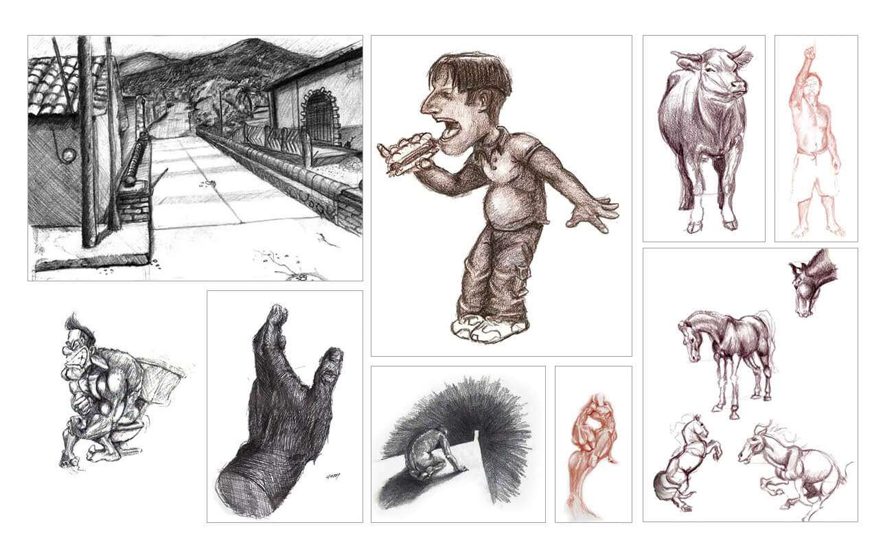 Random sketches by Victor Bustos
